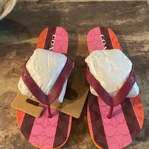 Coach Pink Flip Flops